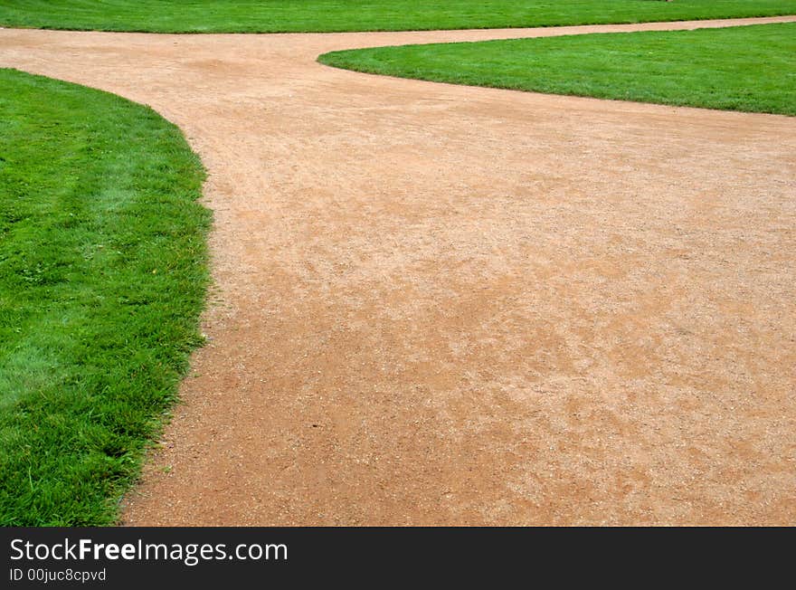 Green Grass And Footpath