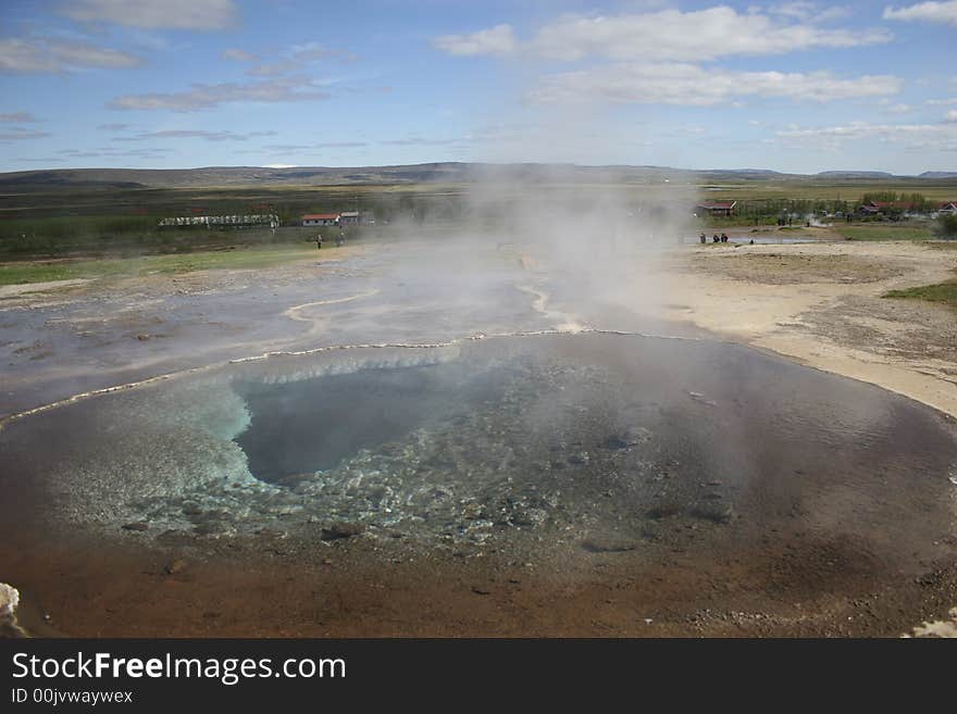 Geyser before explosion