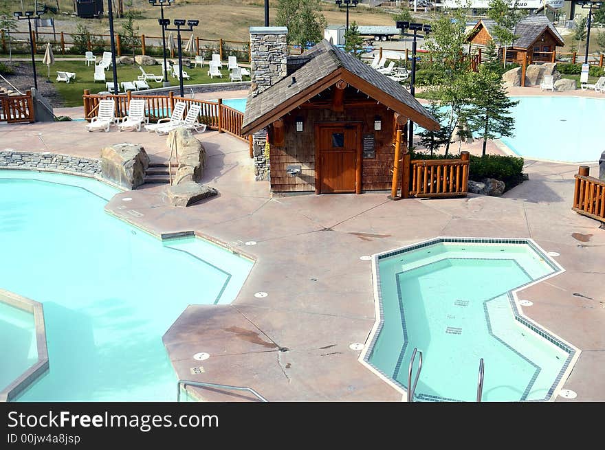 Hot tub and heated pools in panorama, british Columbia