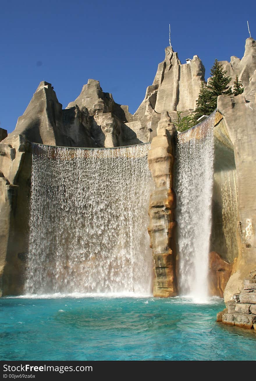 Water falls in the park