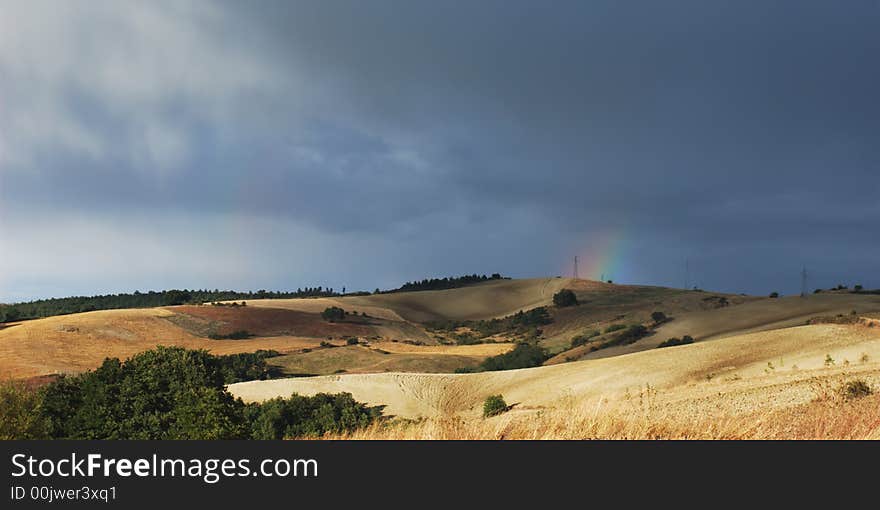 The end part of rainbow. The end part of rainbow