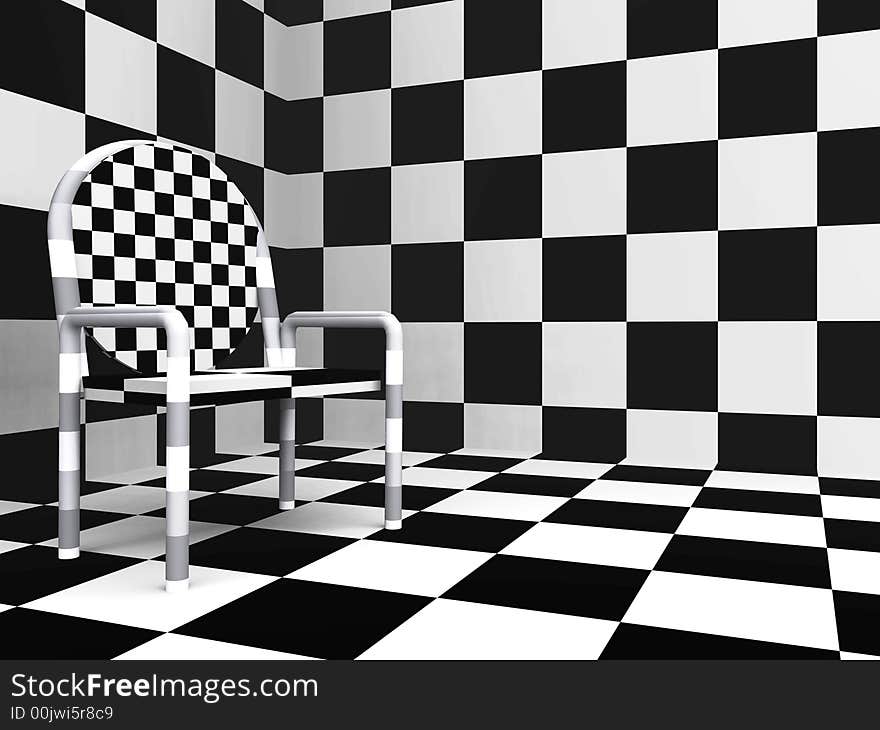 Checkered Modern Chair