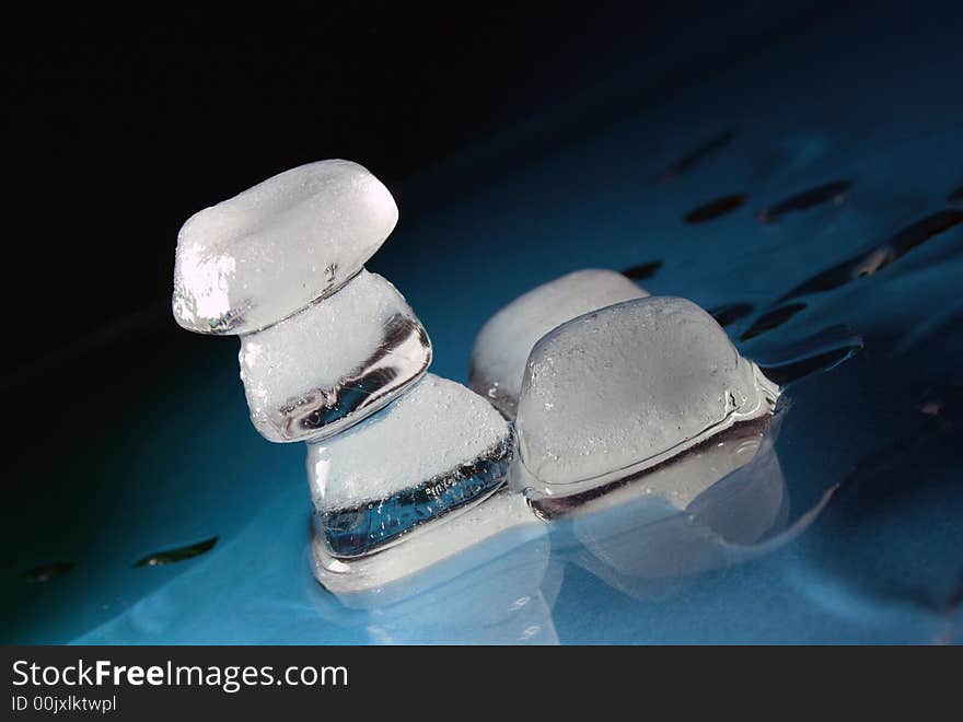 Melting ice cubes