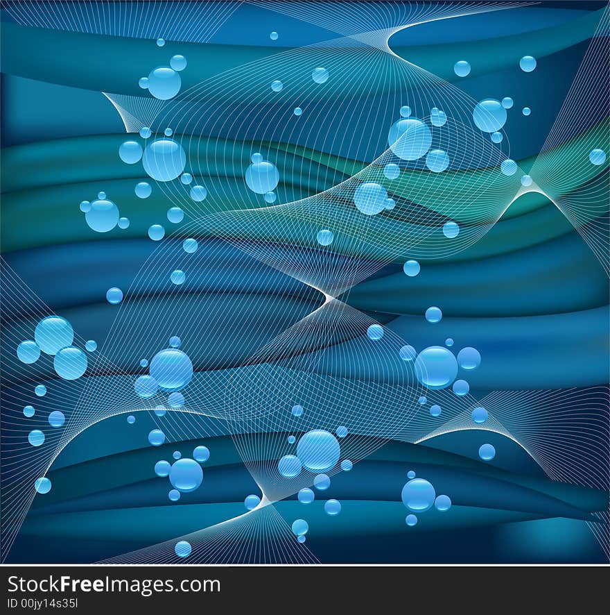 Vector blue abstract artistic composition. Vector blue abstract artistic composition