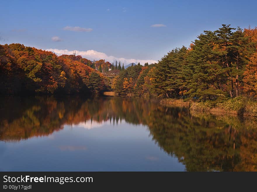 Beautiful autumn landscape.Location : Izumi ward,Sendai,Japan. Beautiful autumn landscape.Location : Izumi ward,Sendai,Japan.