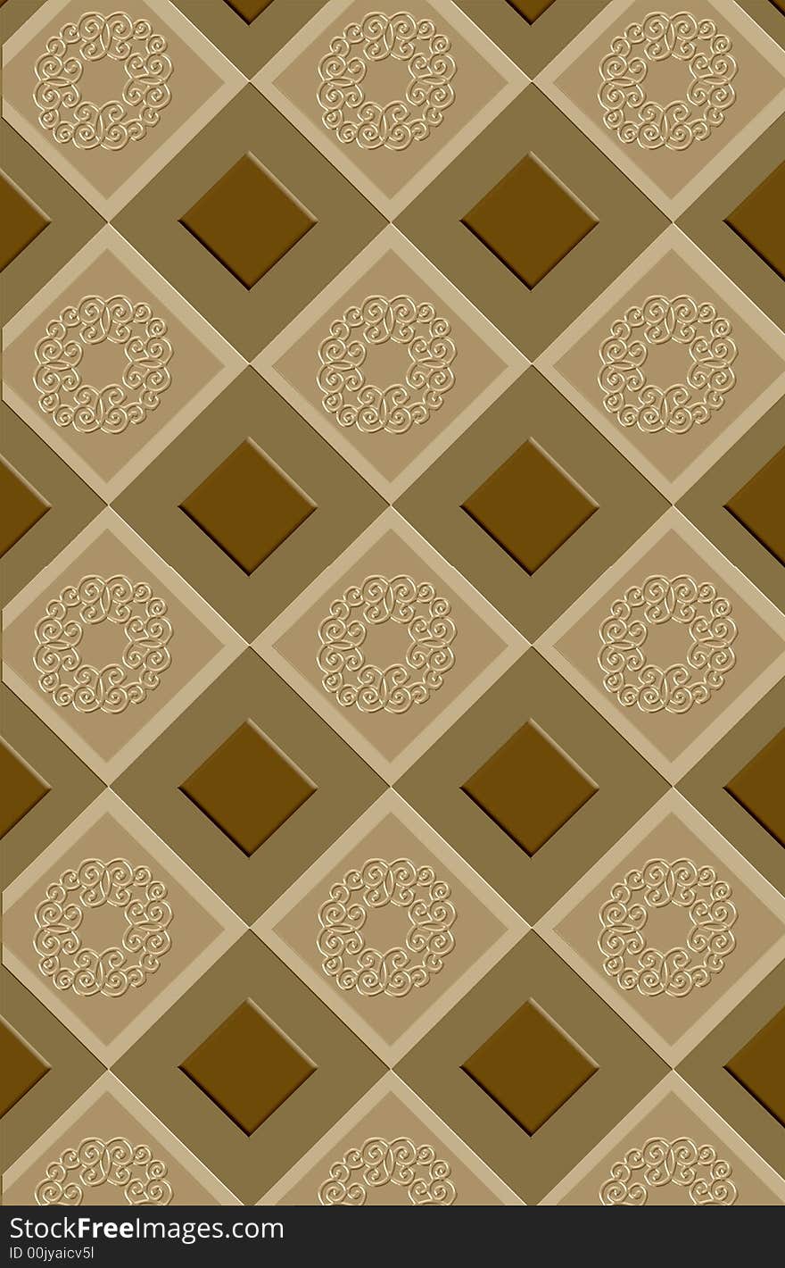 Inlayed ornamental tiles