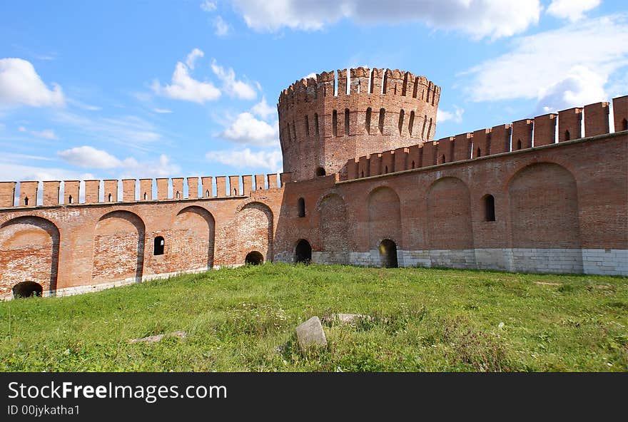 Walls of an old fortress, greater stones on a grass all almost as well as 400 years ago. Walls of an old fortress, greater stones on a grass all almost as well as 400 years ago.