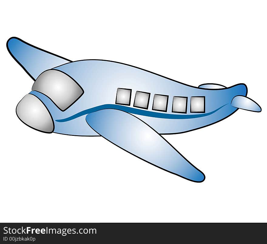 Isolated Airplane Jet Clip Art