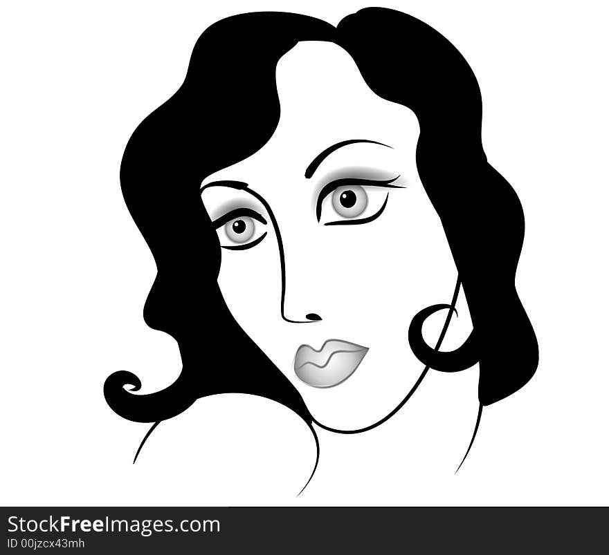 Sad Woman Face Cartoon