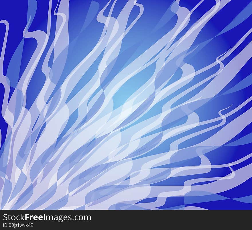 An abstract background texture of blue and white wavy lines. An abstract background texture of blue and white wavy lines