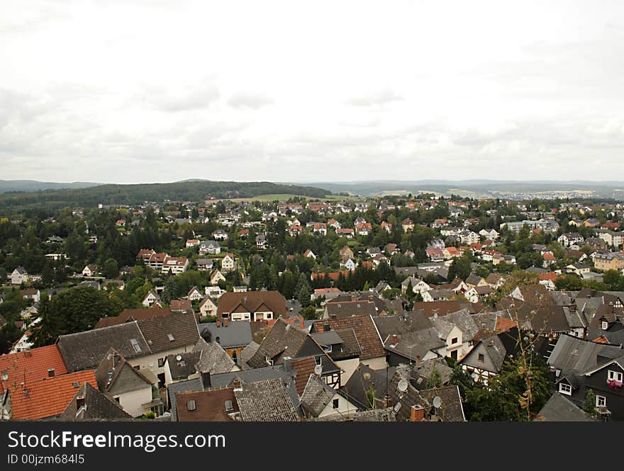 Panorama  town in Brausfels in Germany. Panorama  town in Brausfels in Germany