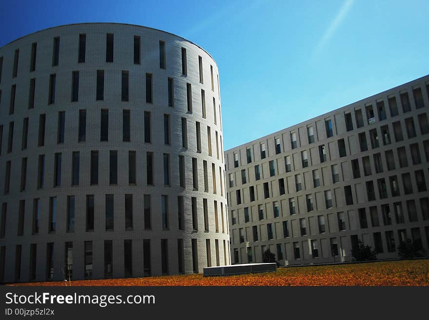 A modern bank building in Valencia, Spain