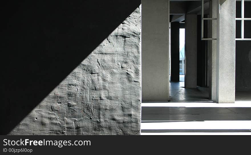 A detail of a modern bank building. A detail of a modern bank building