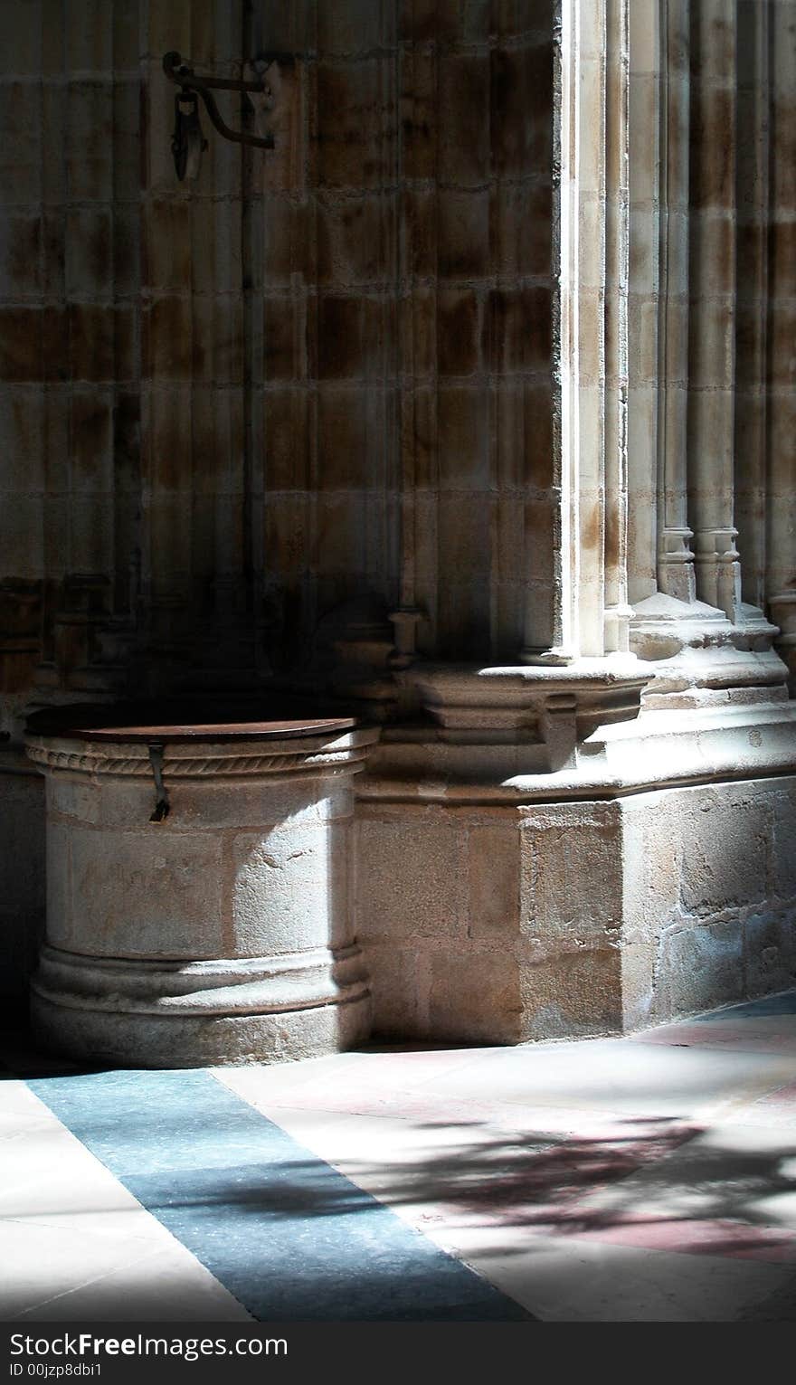 Detail of a gothic cathedral in France