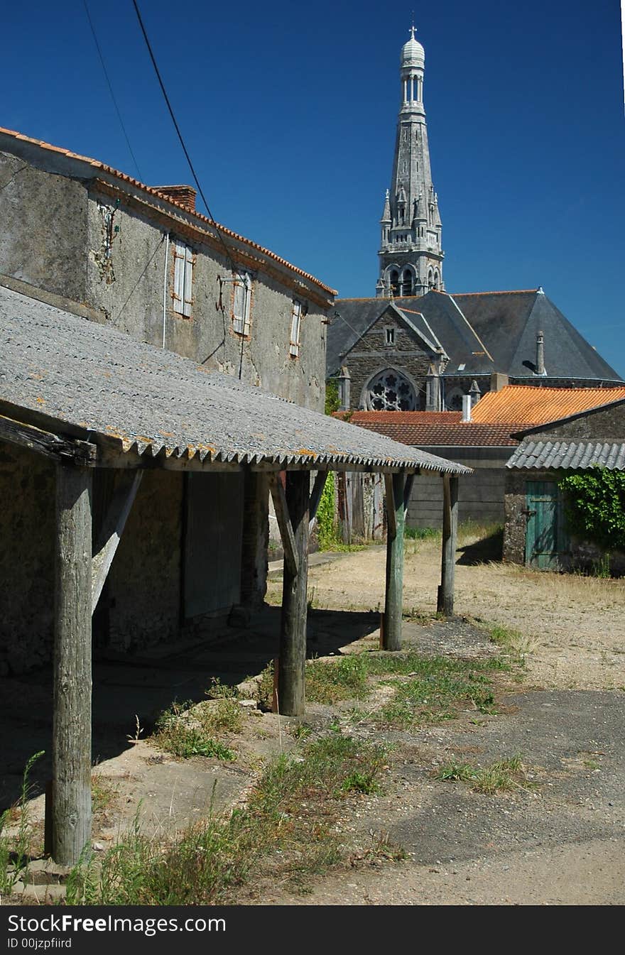 A view of a gothic church in france