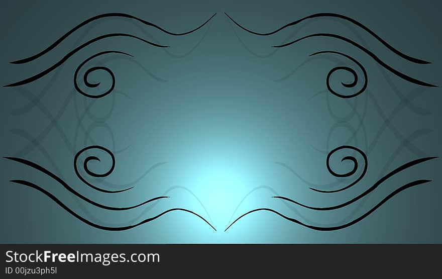 Blue spotligth - with floral design element. Blue spotligth - with floral design element