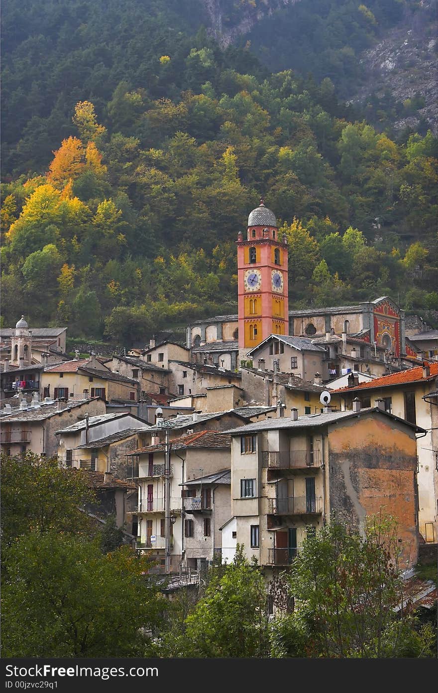 Houses of poor small city in mountains. Houses of poor small city in mountains