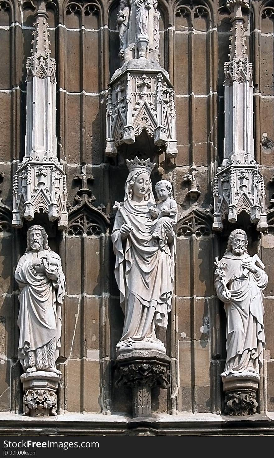 A gothic portal decoration from the cathedral of Aachen in Germany. A gothic portal decoration from the cathedral of Aachen in Germany.