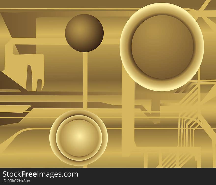 Vector based Abstract gold tech background. Vector based Abstract gold tech background