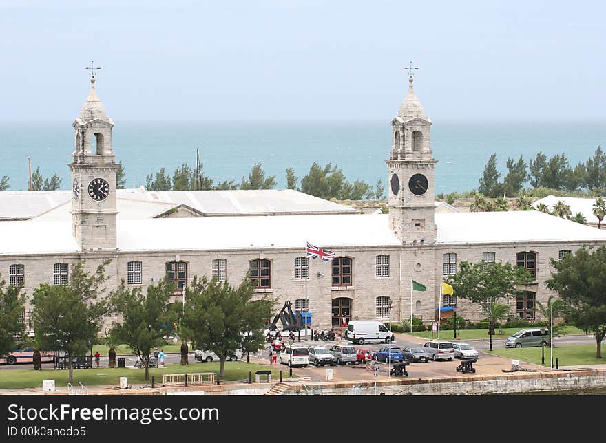 An old British armory and naval dockyard on the coast. An old British armory and naval dockyard on the coast