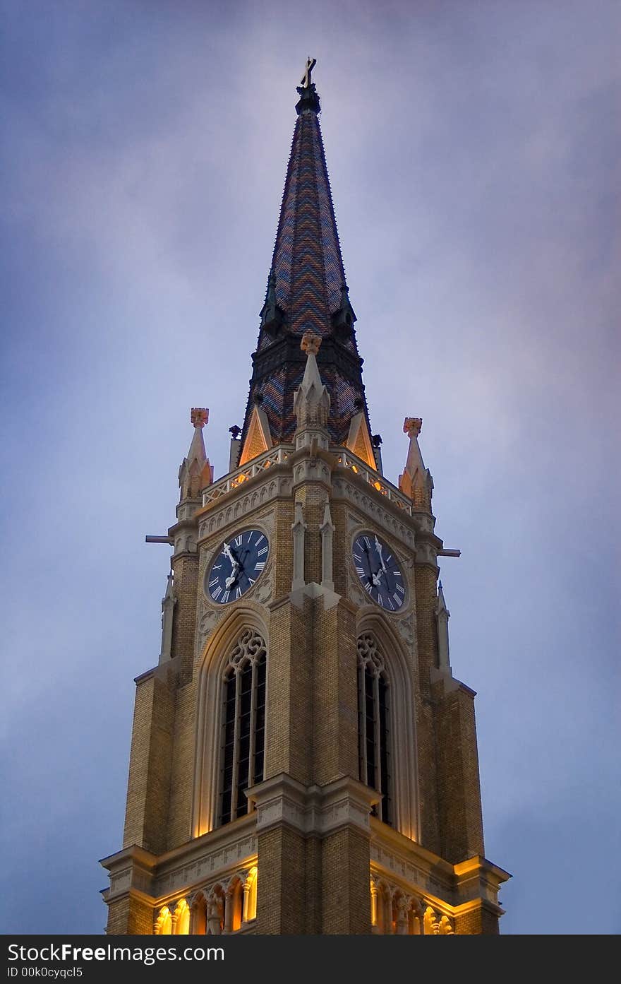 The Catholic gothic cathedral in the Novi Sad