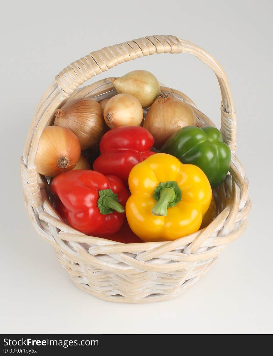 Basket With Peppers