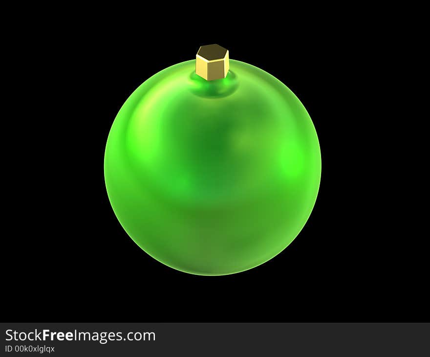 Green christmas ball