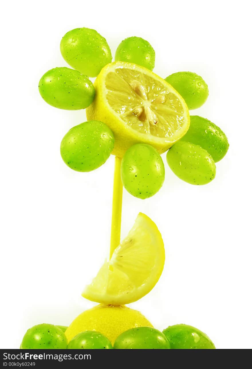 Fruits Flower On White