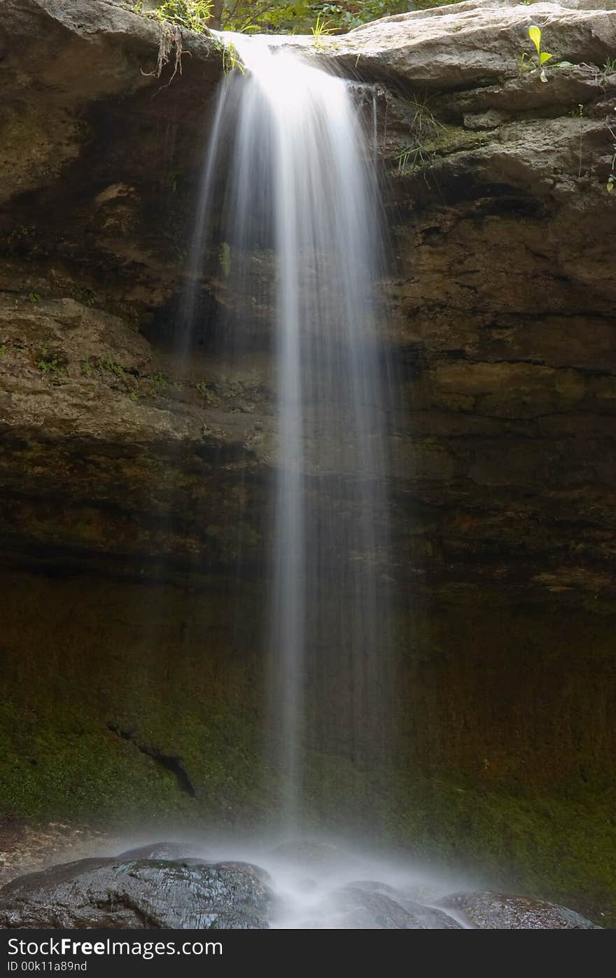 Small blurred waterfall