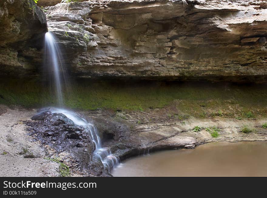 Small blurred waterfall