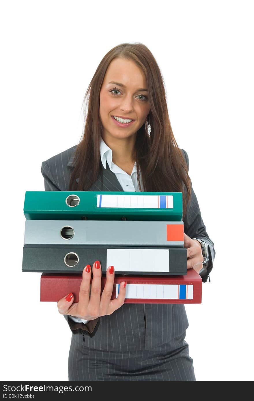 Business woman with folder