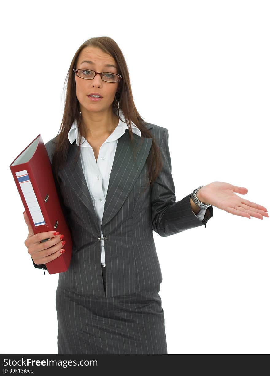 Business woman with folder