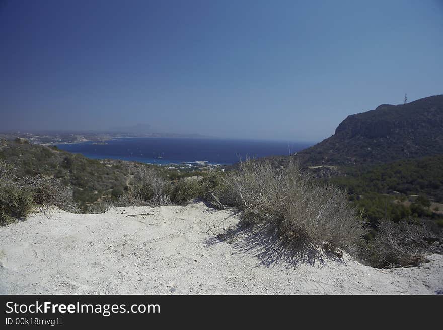 Lovley panoramic view to the ocean