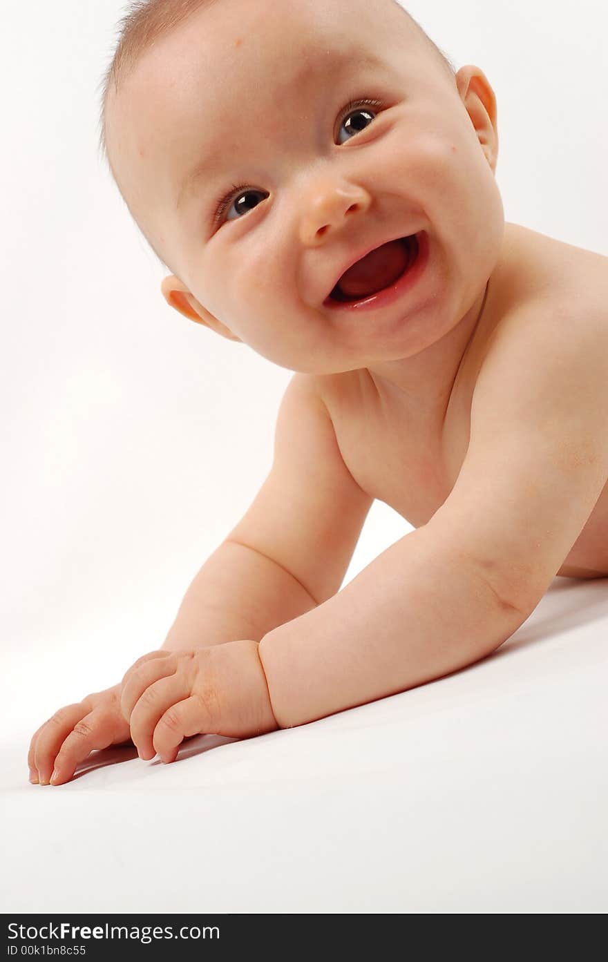 Sweet white girl on white background. Sweet white girl on white background