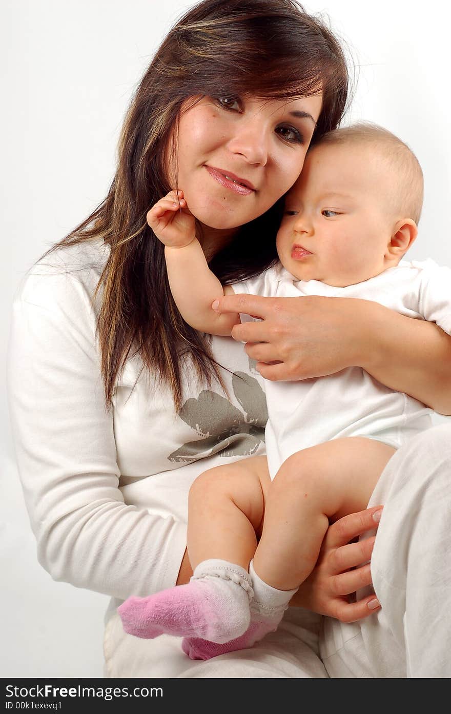 Sweet family on white background. Sweet family on white background