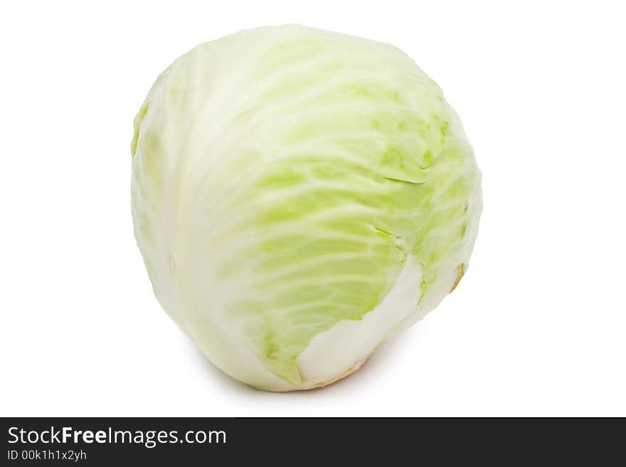 Image series of fresh vegetables on white background - cabbage