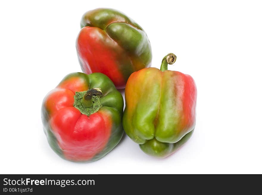 Image series of fresh vegetables on white background - paprika