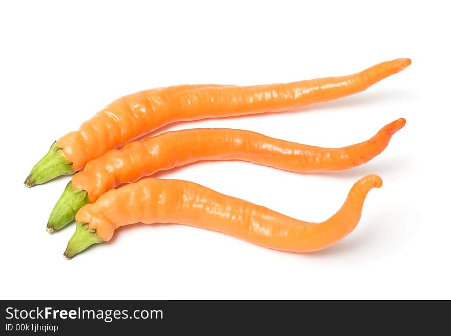 Image series of fresh vegetables on white background - yellow pepper