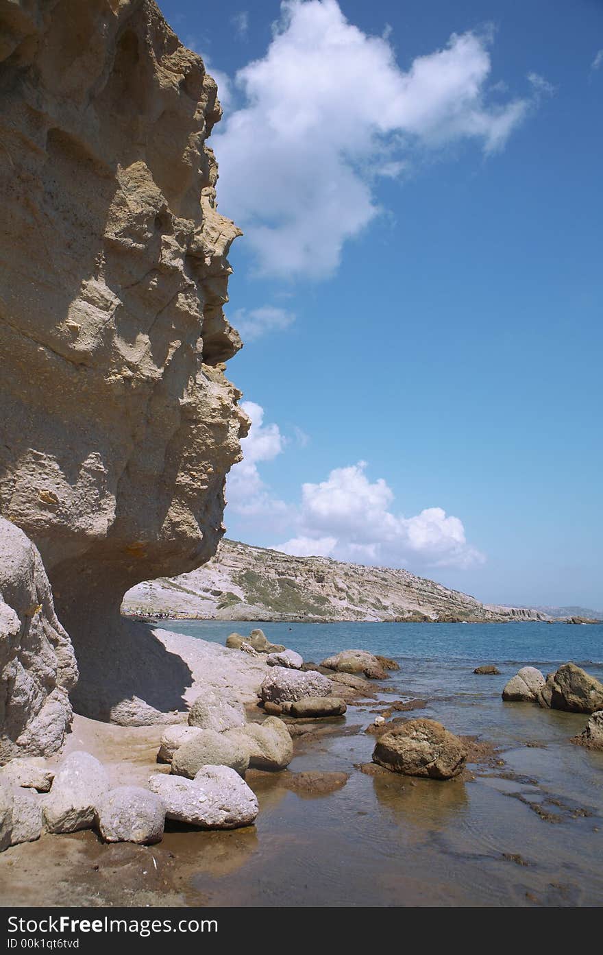 Rocky Cliff With Ocean