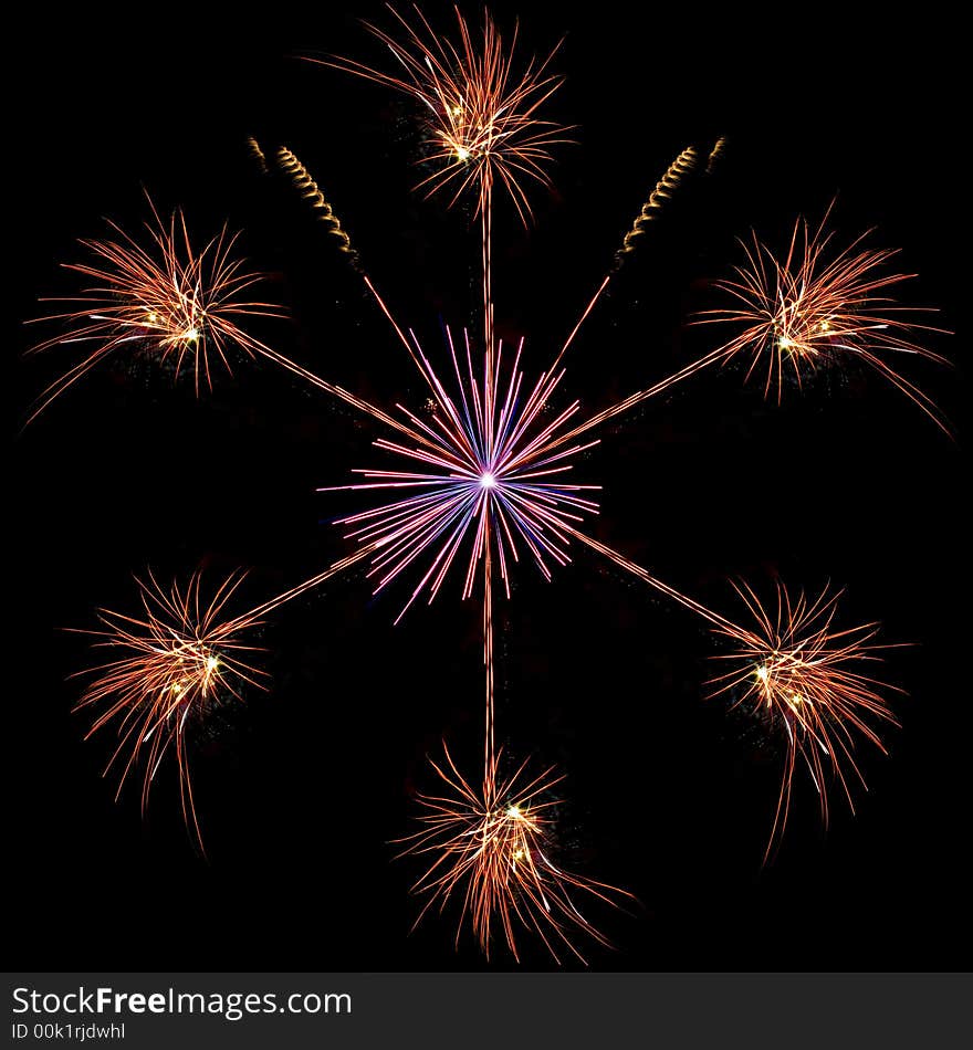 Composed from 3 fireworks. Fireworks festival in Baltia. Composed from 3 fireworks. Fireworks festival in Baltia.