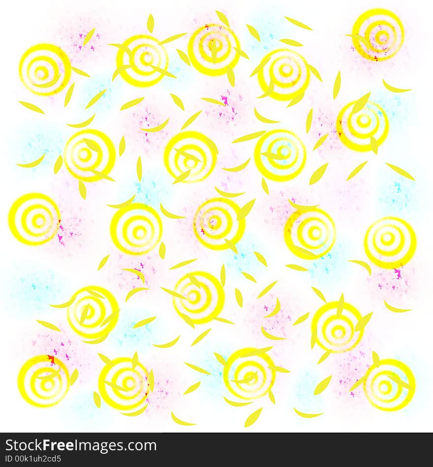 Party balloons and confetti on mottled background