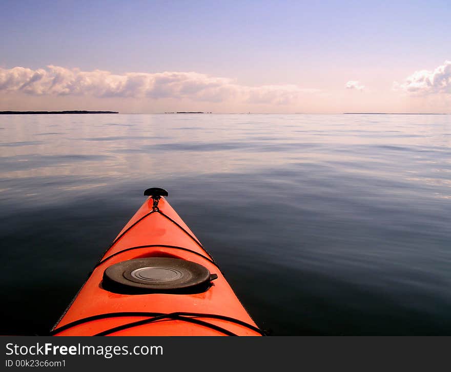 Sunset kayaking on the Potomac River. Westmoreland State Park.