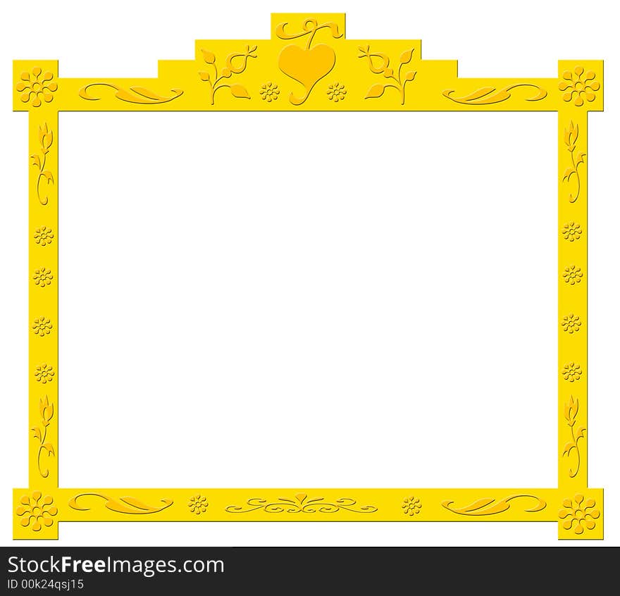 Decorative golden frame