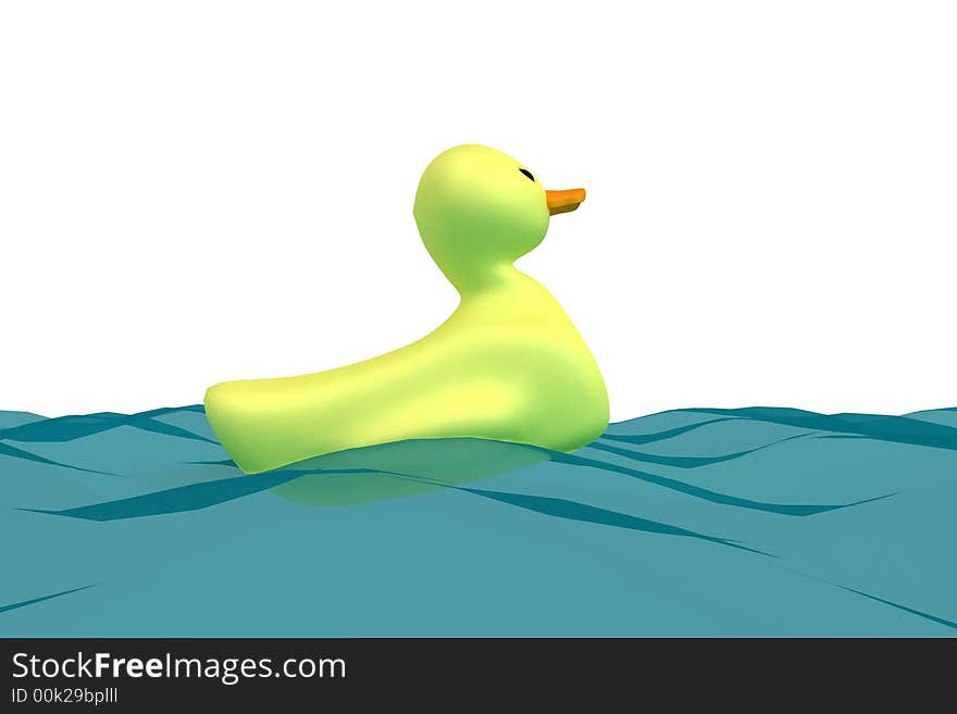 Toy duck in water