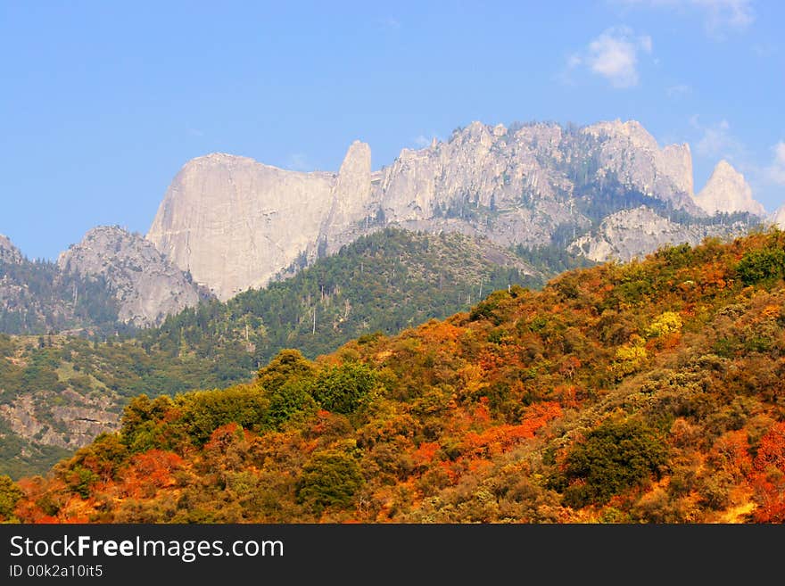 Sunlit Mountain Top