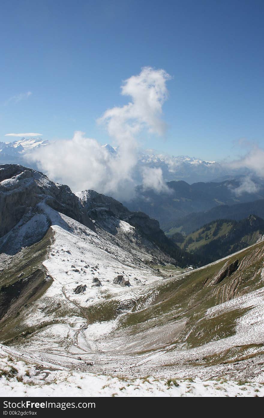 View of the Swiss Alps from the top of Mount Pilatus. View of the Swiss Alps from the top of Mount Pilatus.