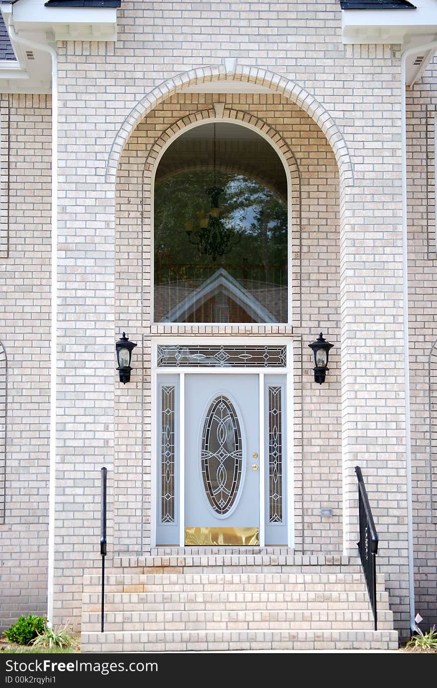 Front entrance to a new home. Front entrance to a new home