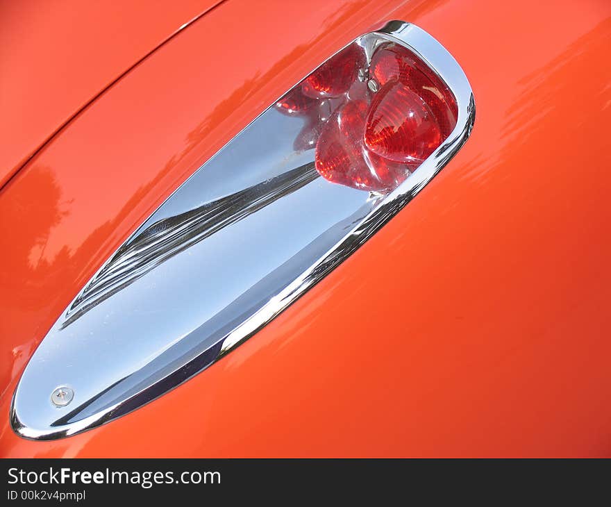 A classic 1956 Corvette tail light.