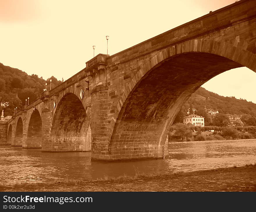 The old stone bridge in Germany