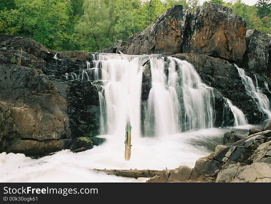 Waterfall at jay cook state park. Waterfall at jay cook state park